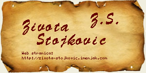 Života Stojković vizit kartica